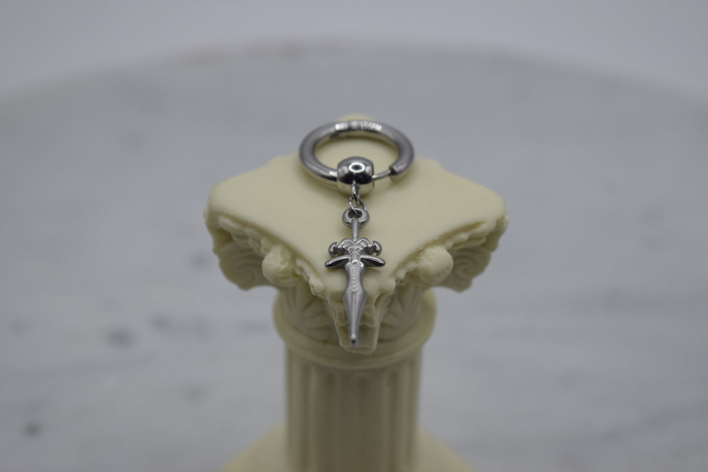 Boucle d'oreille Épée Argent